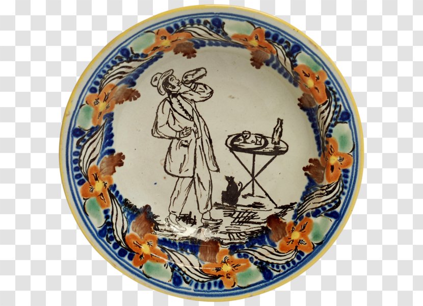 Plate Ceramic Platter Blue And White Pottery Porcelain - Talavera Transparent PNG