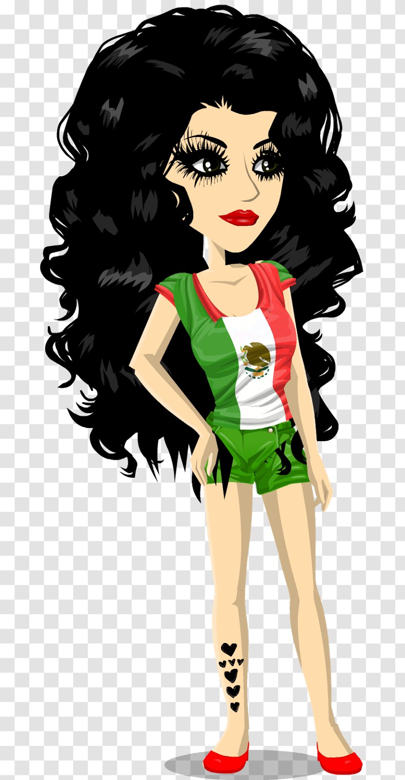 MovieStarPlanet Black Hair Yellow - Silhouette - Viva Mexico Transparent PNG