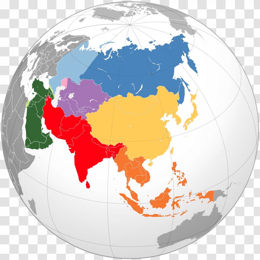 World Central Asia Globe Country Mapa Polityczna - Sphere - Map Transparent PNG