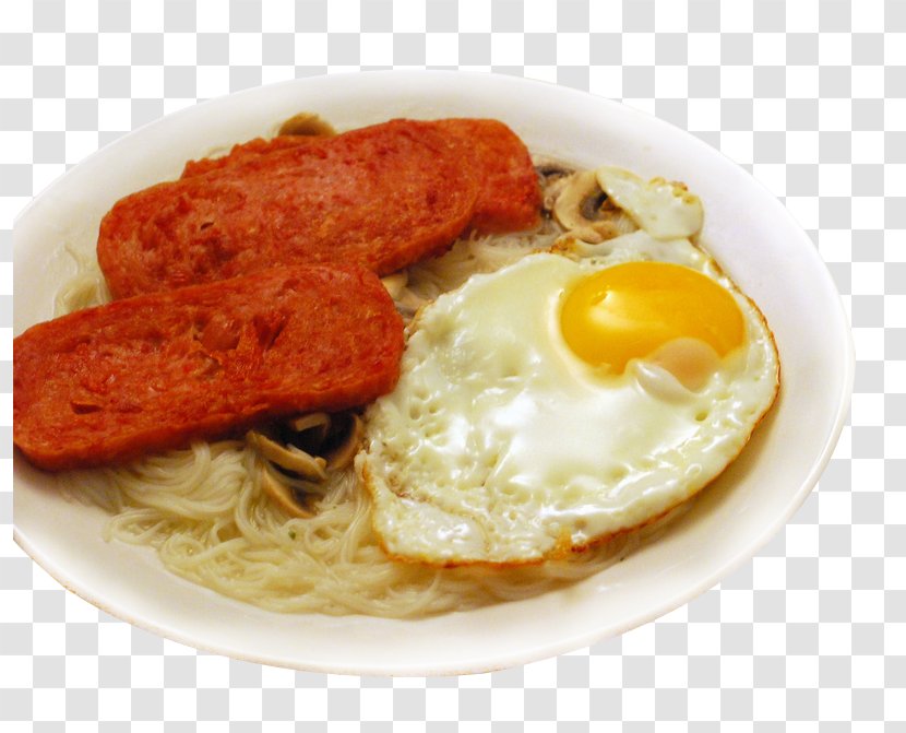 Fried Egg Full Breakfast Instant Noodle Pasta Ramen - Noodles Transparent PNG