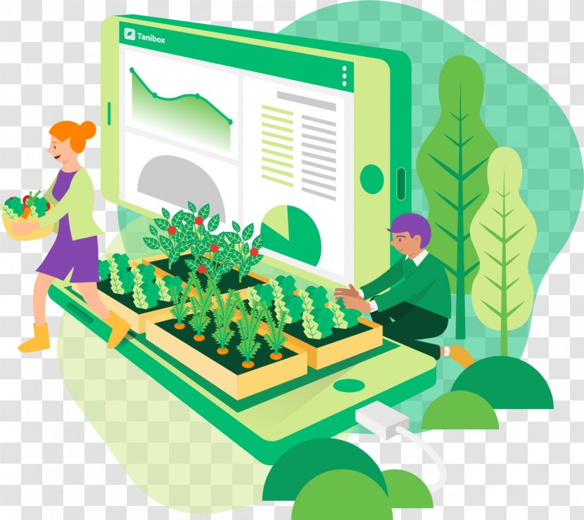 E-agriculture SMART FARM 2018 Agricultural Value Chain Farmer - Green - Agriculture Banner Transparent PNG