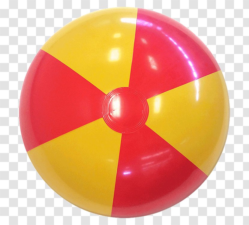 Red Beach Ball Yellow Sphere Transparent PNG
