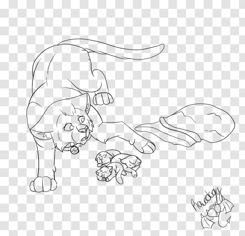 Drawing Line Art Carnivora Clip - Watercolor - Mother Cat Transparent PNG