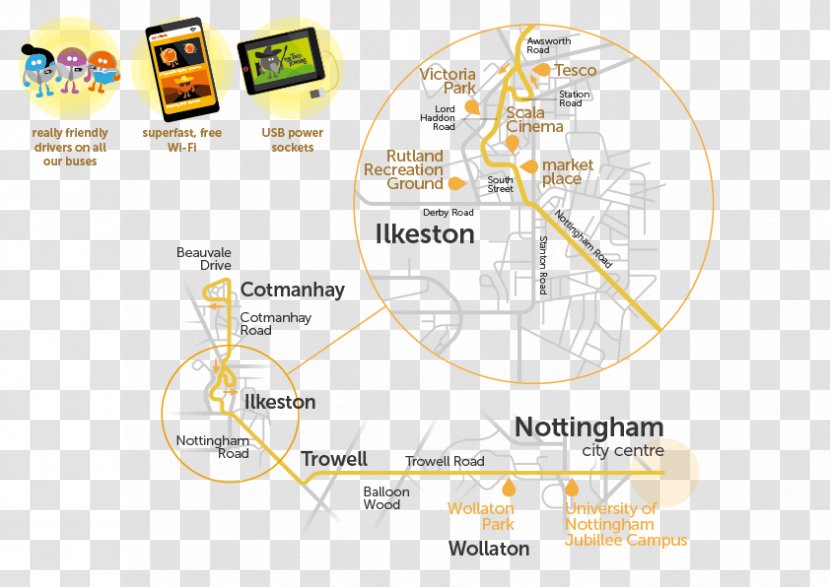 Omnibussimulator Trentbarton Ilkeston Nottingham - City - Bus Transparent PNG