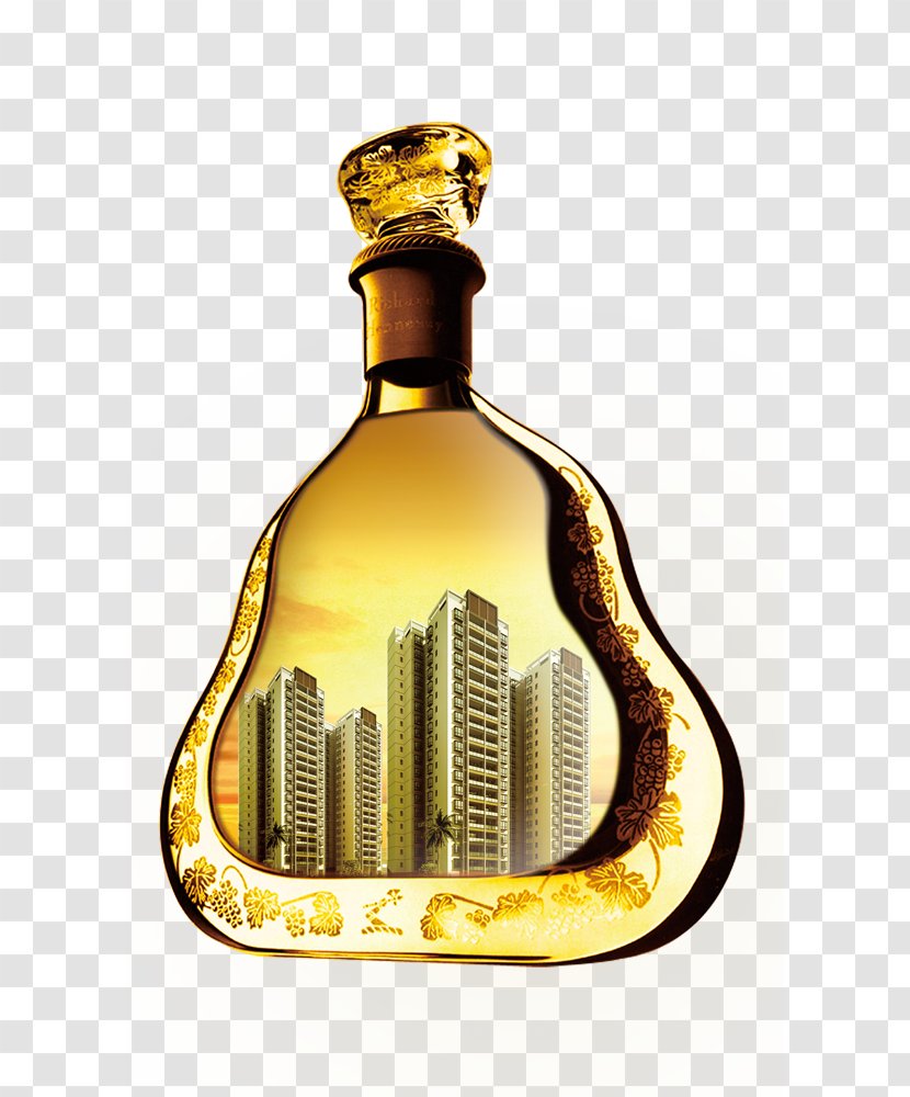 Whisky Liqueur Bottle Hennessy - Architectural Elements Transparent PNG