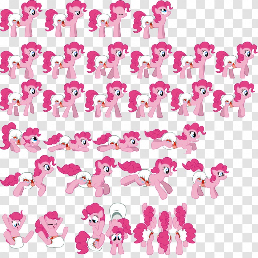 Pinkie Pie Sprite Applejack Pony Rarity - Magenta - Hodgepodge Transparent PNG