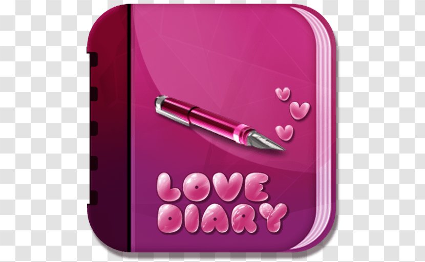 Love Diary App Store Android - Pink Transparent PNG