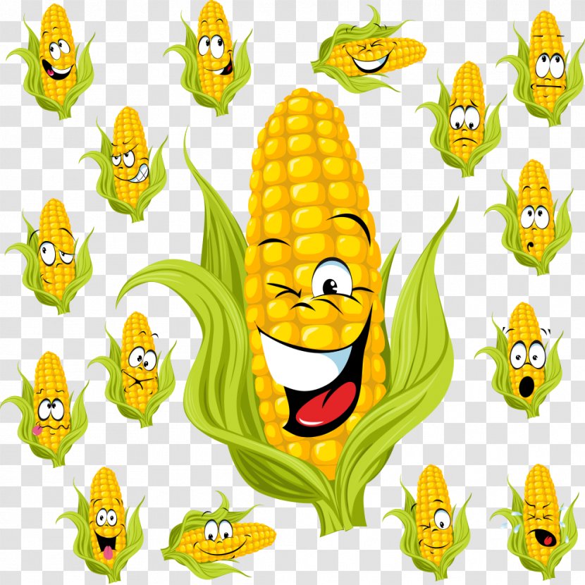 Corn On The Cob Maize Sweet Illustration - Food Transparent PNG