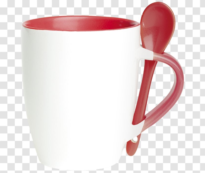 Coffee Cup Mug Ceramic Spoon Saucer - Gift Transparent PNG