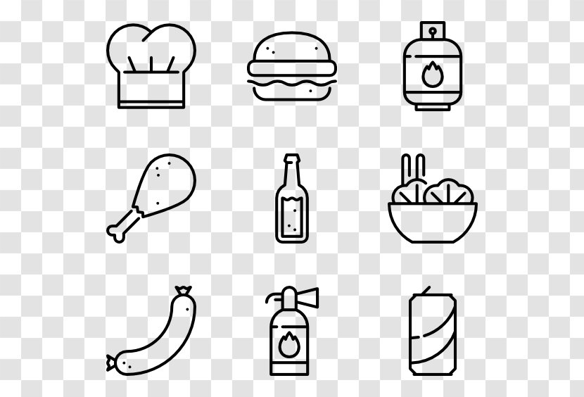 Barbecue Hamburger Icon Design - Symbol - Vector Transparent PNG