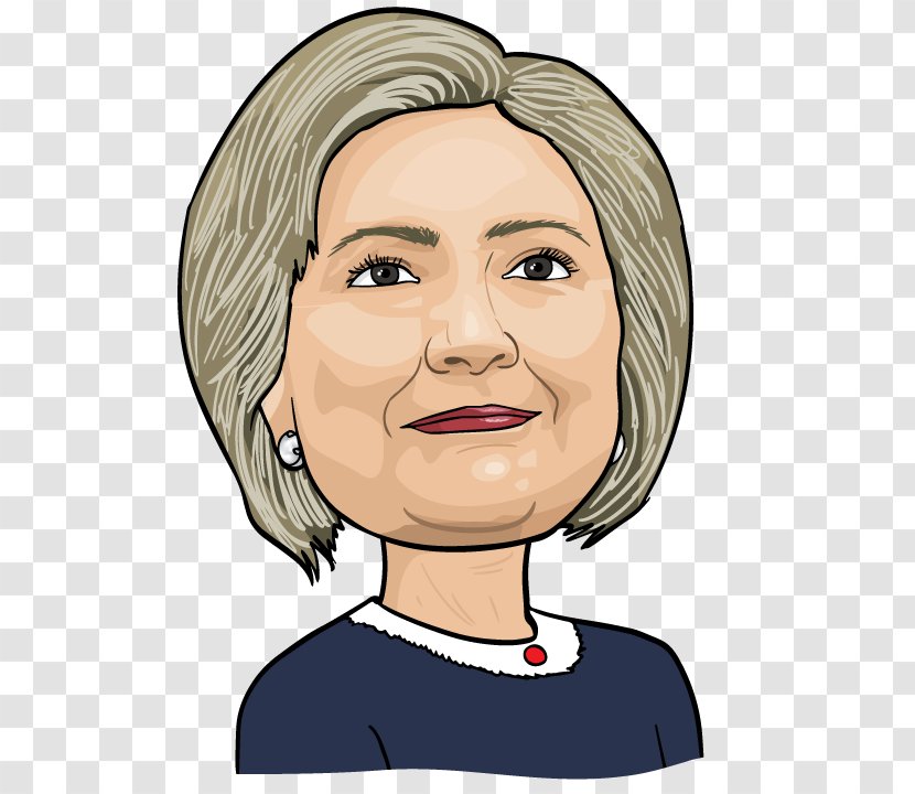 Cheek Chin Eyebrow Facial Expression Forehead - Watercolor - Hillary Clinton Transparent PNG