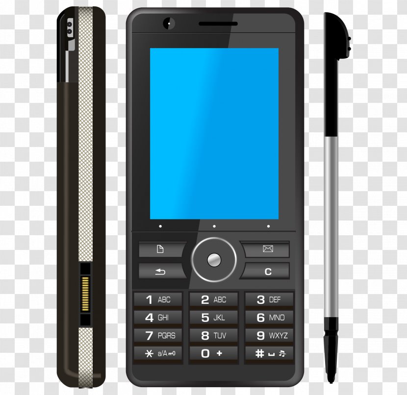 Smartphone Telephone Keypad Illustration - Vector Hand-painted Cartoon Smart Pen Modern Phone Transparent PNG