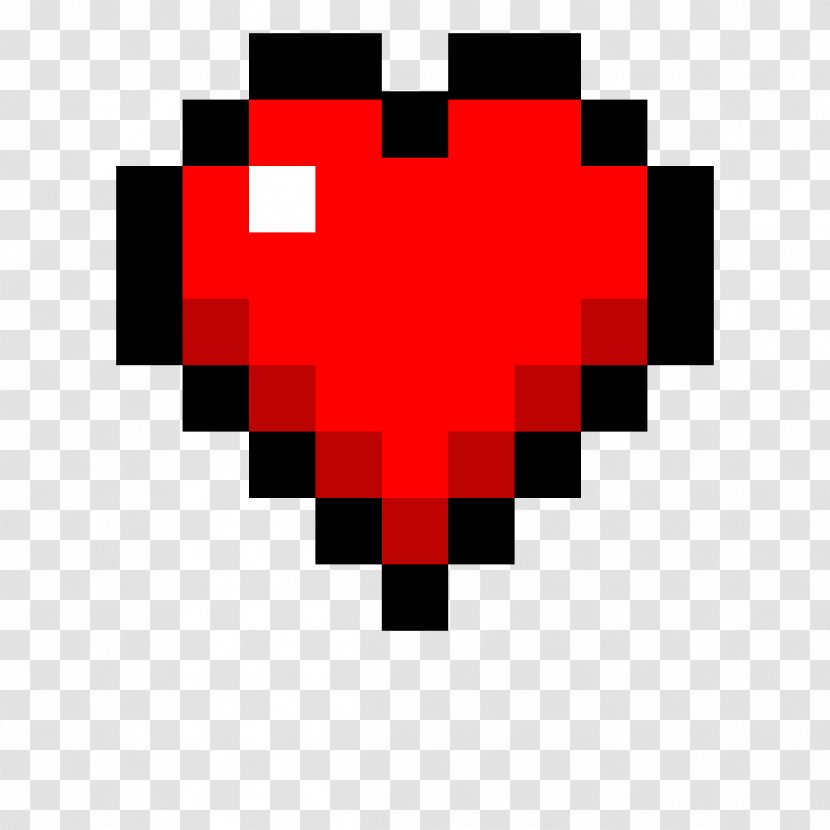 Minecraft: Story Mode Pixel Art Video Games - Rectangle - Minecraft Heart Transparent PNG