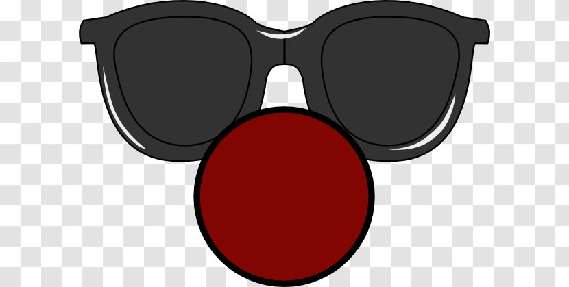 Rudolph Clown Nose Drawing Clip Art - Eyewear - Cliparts Transparent PNG