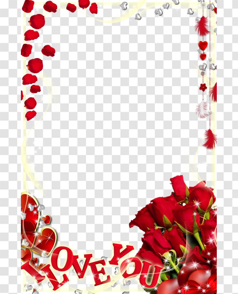 Love Picture Frame - Cut Flowers - Clipart Transparent PNG