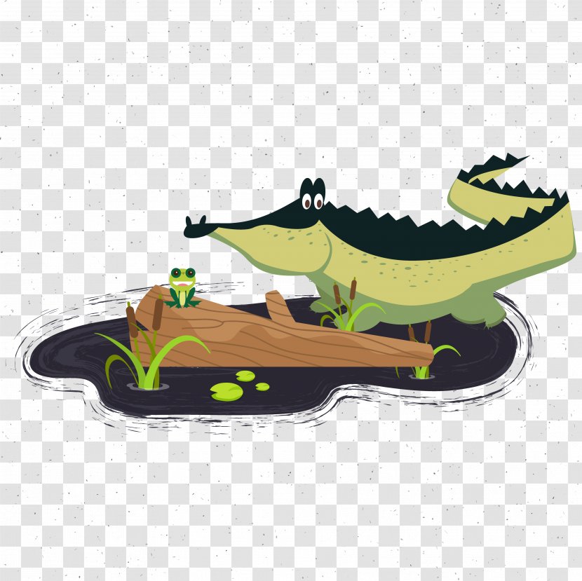 Crocodiles Frog Alligator Cartoon - Yellow - Painted Crocodile Transparent PNG