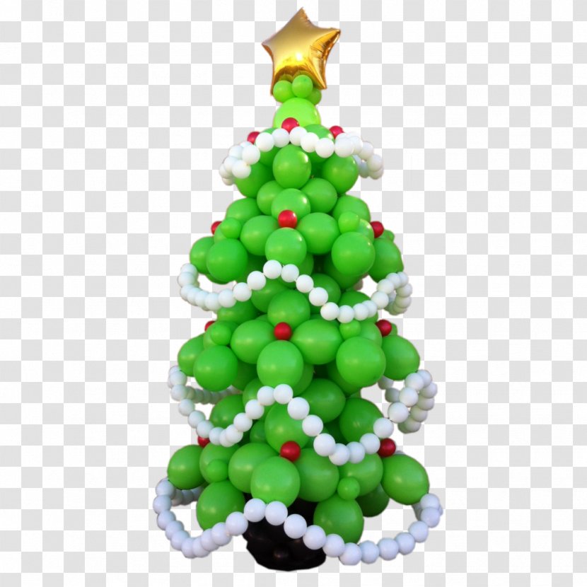 Balloon Modelling Christmas Decoration Tree - City Usa - Decorations Transparent PNG