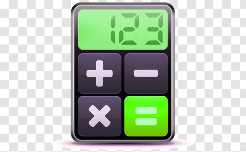 Product Design Calculator Green Electronics - Telephony Transparent PNG