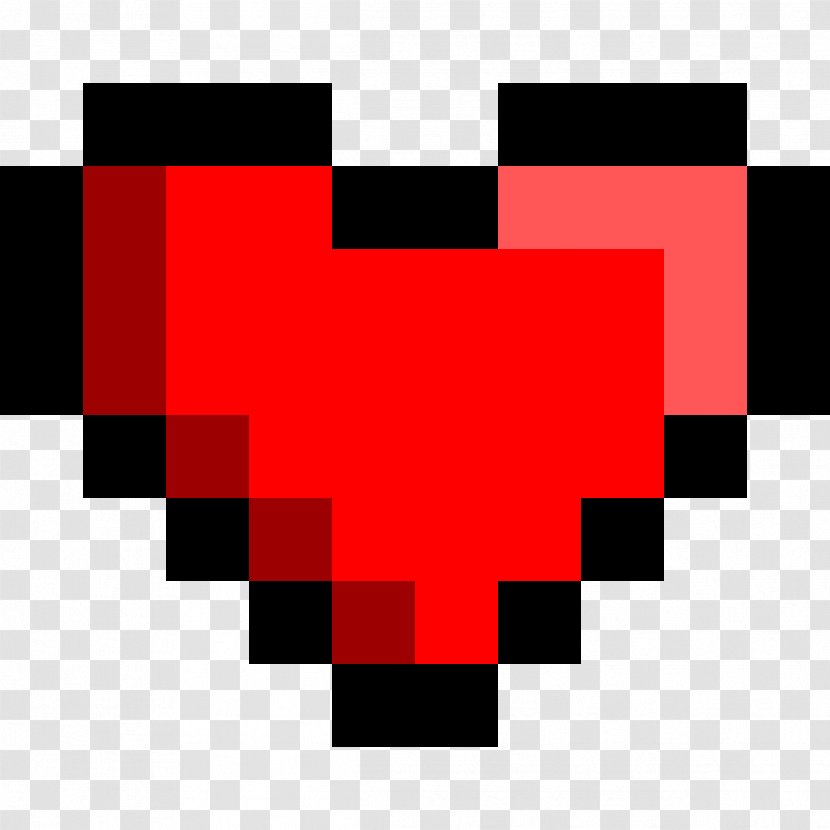 8-bit Color Heart Clip Art - Rectangle - 8 BIT Transparent PNG