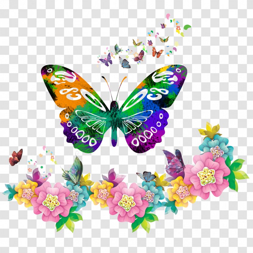 Paper Poster - Colorful Butterfly Transparent PNG