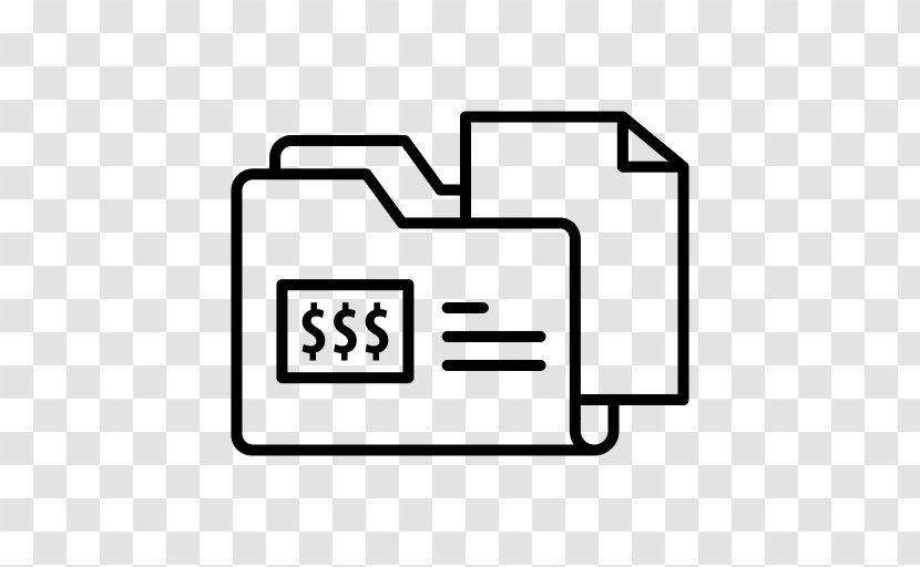 Directory Document - Black - Money.ico Transparent PNG