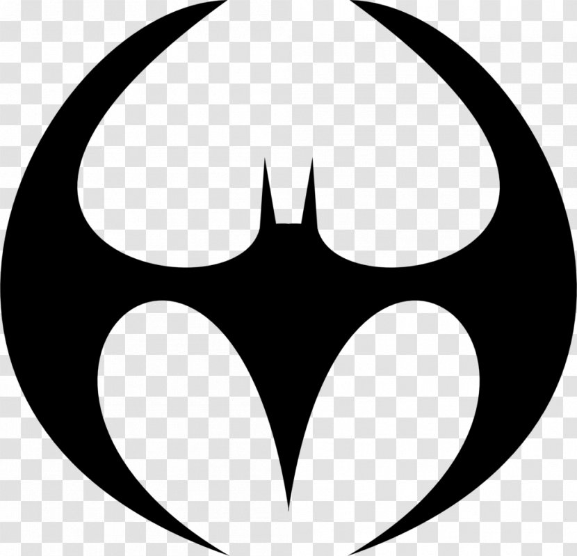 Batman Bat-Signal Logo Clip Art - Black And White Transparent PNG