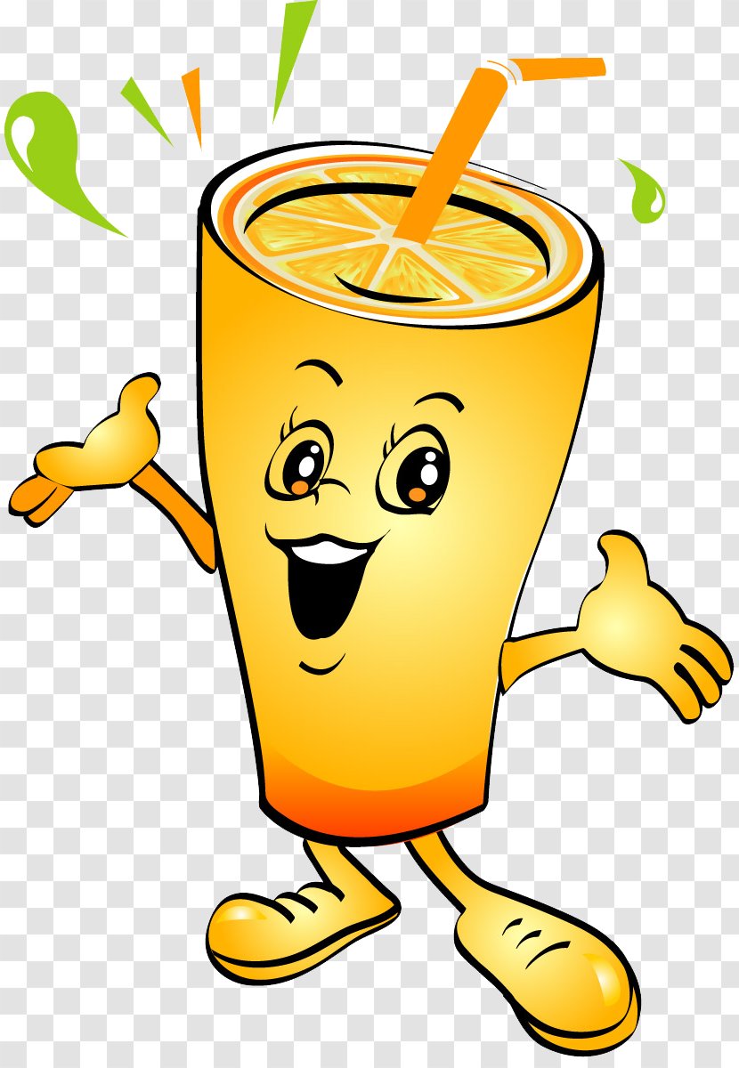 Orange Juice Drink Cup - Drinking - Free Advertising Creative To Pull Transparent PNG