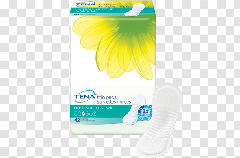 TENA Incontinence Pad Pantyliner Urinary Adult Diaper - 2in1 Pc - Super Absorbent Transparent PNG