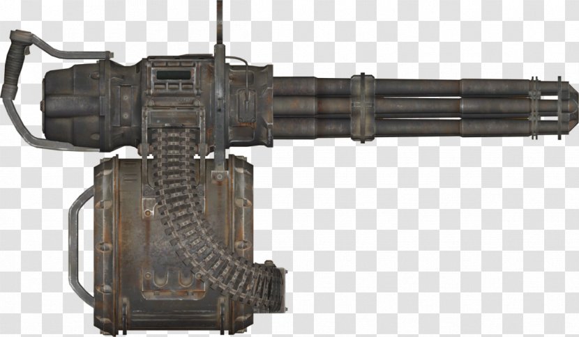 Firearm Minigun Fallout 4 Weapon Belt - Silhouette Transparent PNG