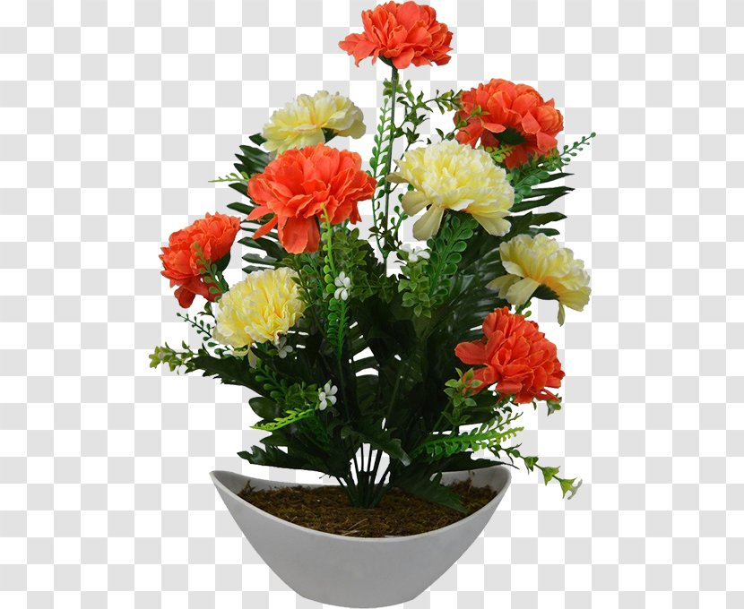 Carnation Floral Design Cut Flowers Artificial Flower Flowerpot - Vase Transparent PNG