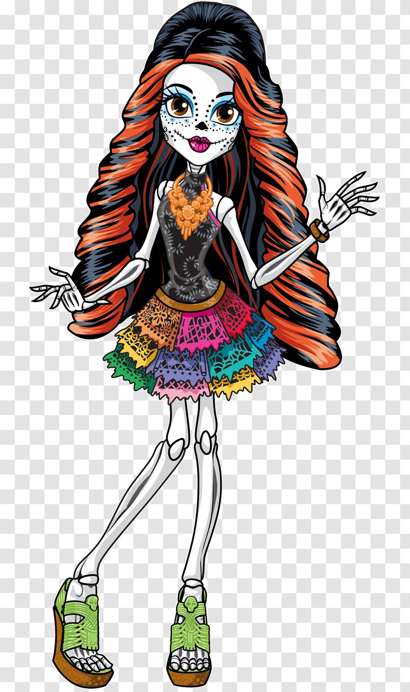 Skelita Calaveras Monster High Ghoul Doll Calaca - Character - Cookie Transparent PNG