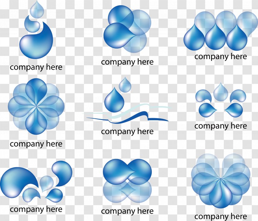Drop Water Euclidean Vector Logo - Petal - Creative Drops Pattern Ai Transparent PNG