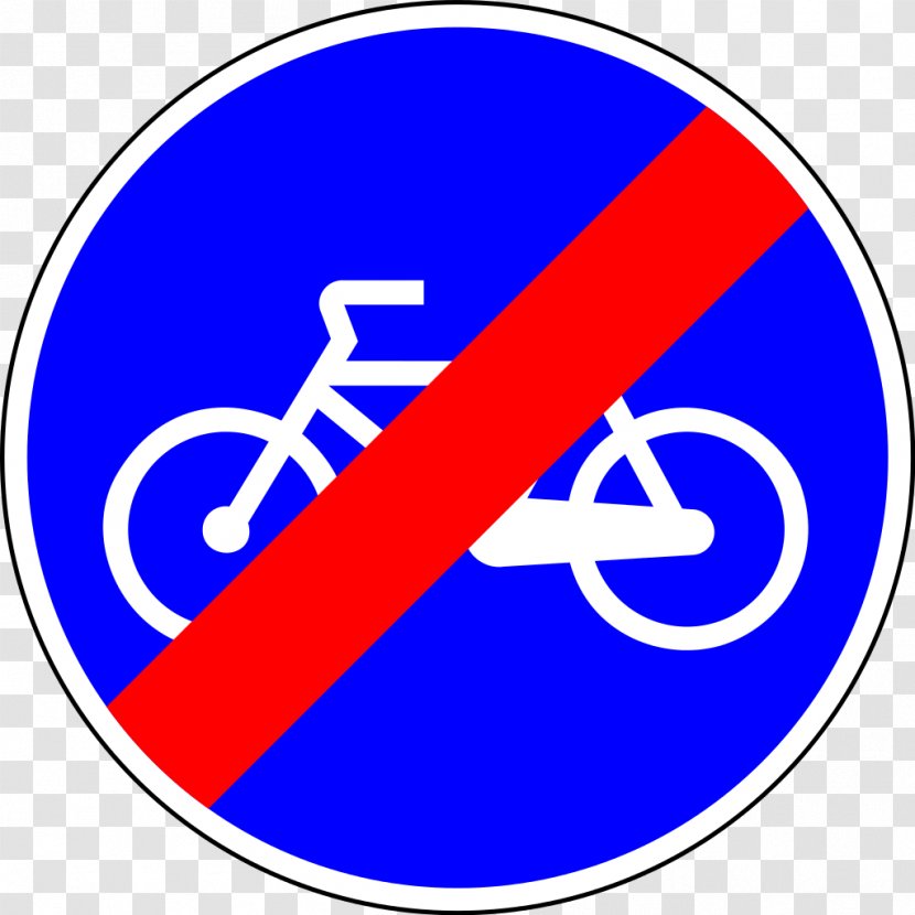 Bicycle Traffic Sign Senyal Segregated Cycle Facilities - Electric Blue Transparent PNG
