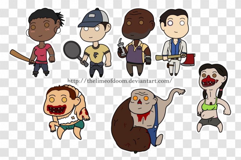 Left 4 Dead 2 Fan Art Video Game - Tree - Characters Transparent PNG