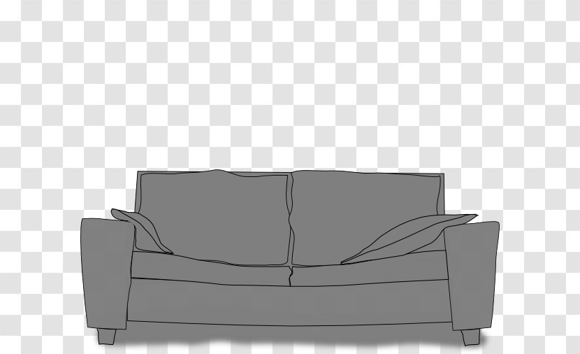 Couch Pillow Clip Art - Sofa Bed - Vector Transparent PNG