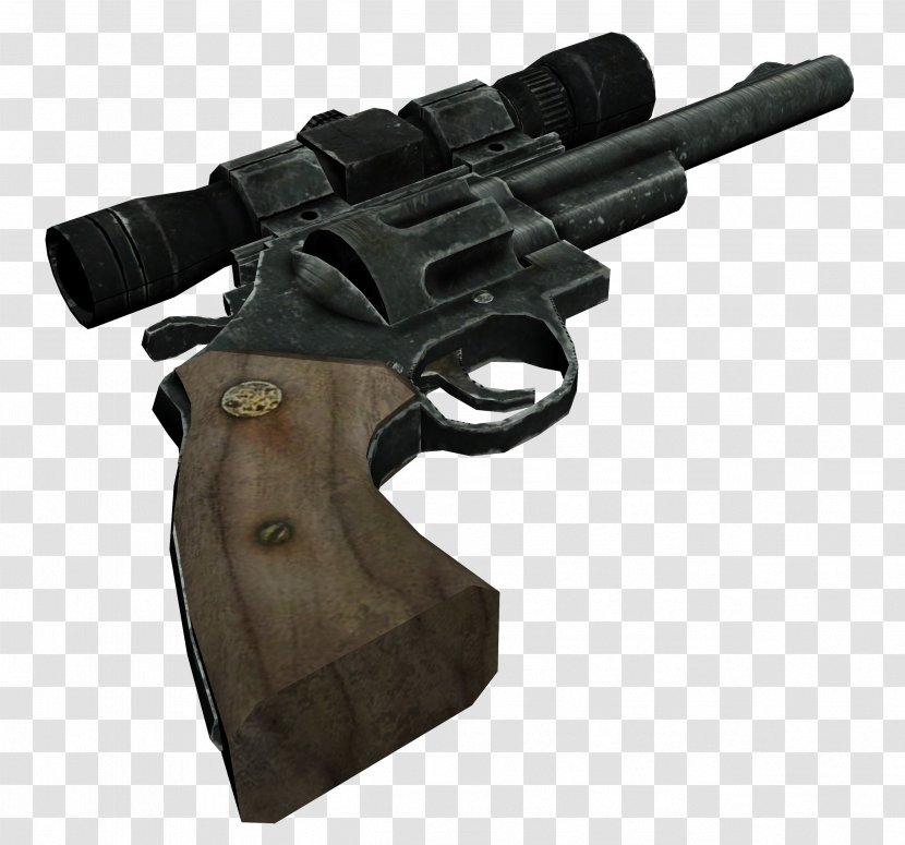 Weapon Fallout: New Vegas Firearm Trigger Revolver - Silhouette - Scopes Transparent PNG