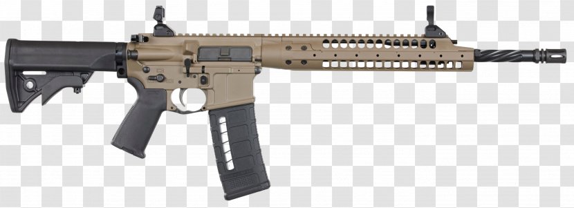 LWRC International M6 6.8mm Remington SPC Semi-automatic Firearm - Silhouette - Weapon Transparent PNG