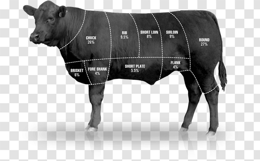 Beef Cattle Beefsteak Cut Of - Butcher - Meat Transparent PNG