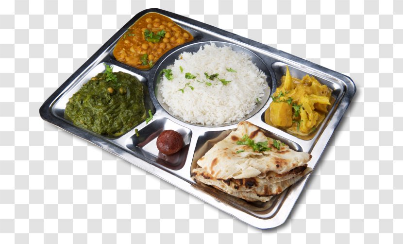 Indian Cuisine Plate Lunch Cooked Rice White - Asian Food Transparent PNG
