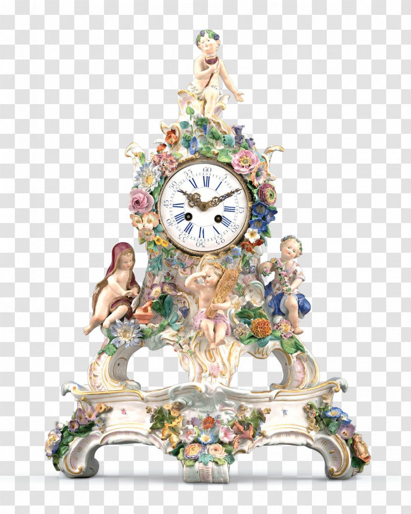 Meissen Porcelain Mantel Clock - Season - Chinese Transparent PNG