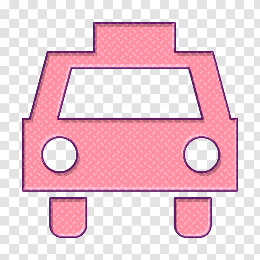 Taxi Icon - Rectangle - Pink Transparent PNG
