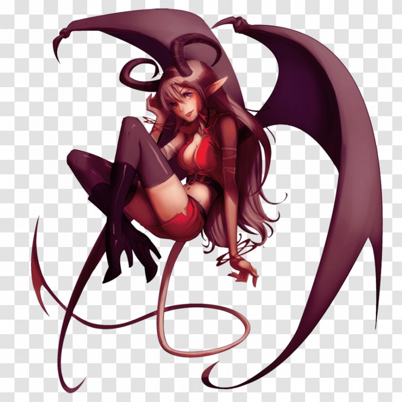 Succubus Dungeons & Dragons Line Art Demon Drawing - Silhouette Transparent PNG