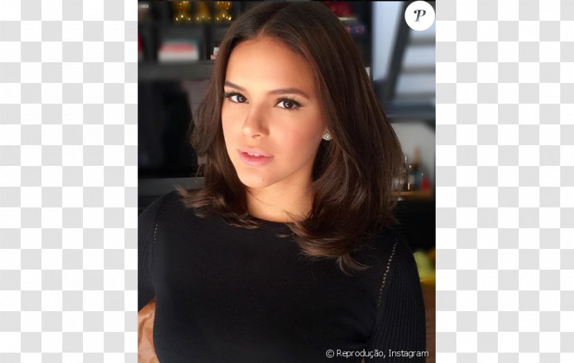 Bruna Marquezine Long Hair Hairstyle Coloring - Heart Transparent PNG
