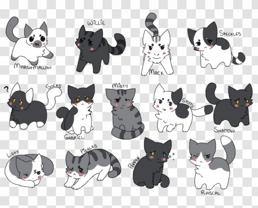 Kitten Whiskers Cat Neko Atsume Black And White Transparent PNG