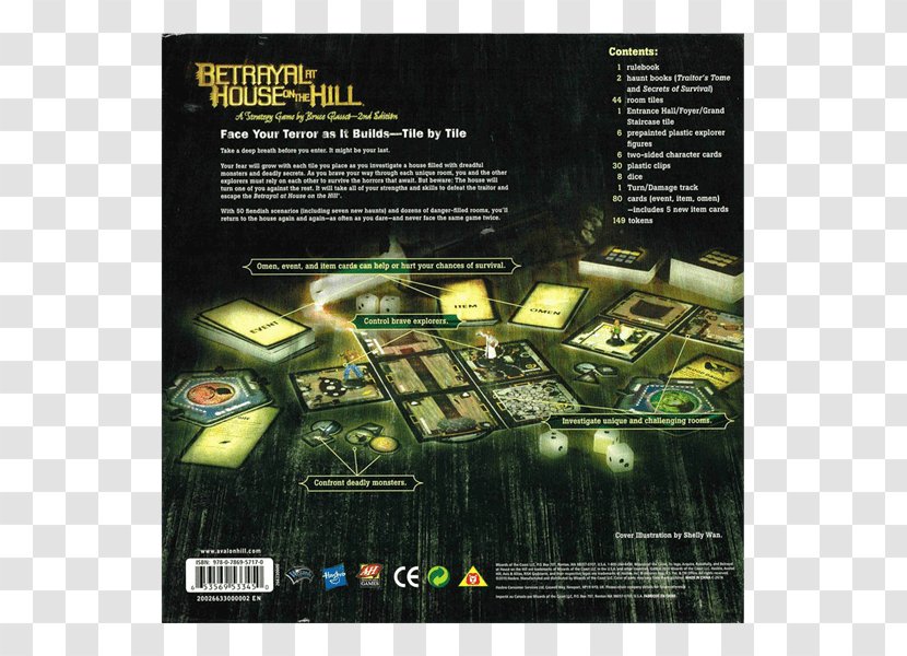 Avalon Hill Betrayal At House On The Tabletop Games & Expansions Board Game - Playing Card Transparent PNG