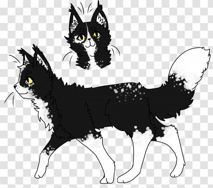 Whiskers Black Cat Domestic Short-haired Dog - Tail Transparent PNG
