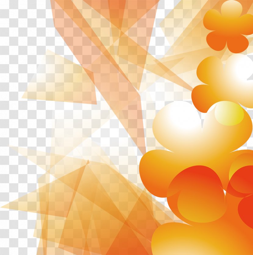 Color Orange - Sky - Flower Art Poster Transparent PNG
