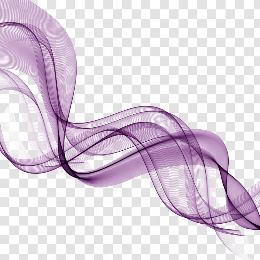 Curve Royalty-free Illustration - Violet - Purple Ribbon Line Transparent PNG