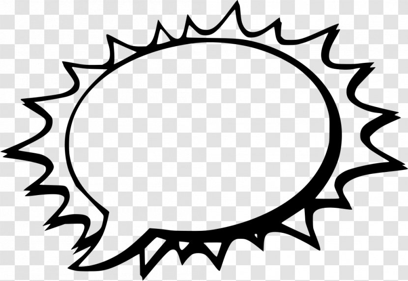 Comic Text Bubble - Comics - Blackandwhite Line Art Transparent PNG