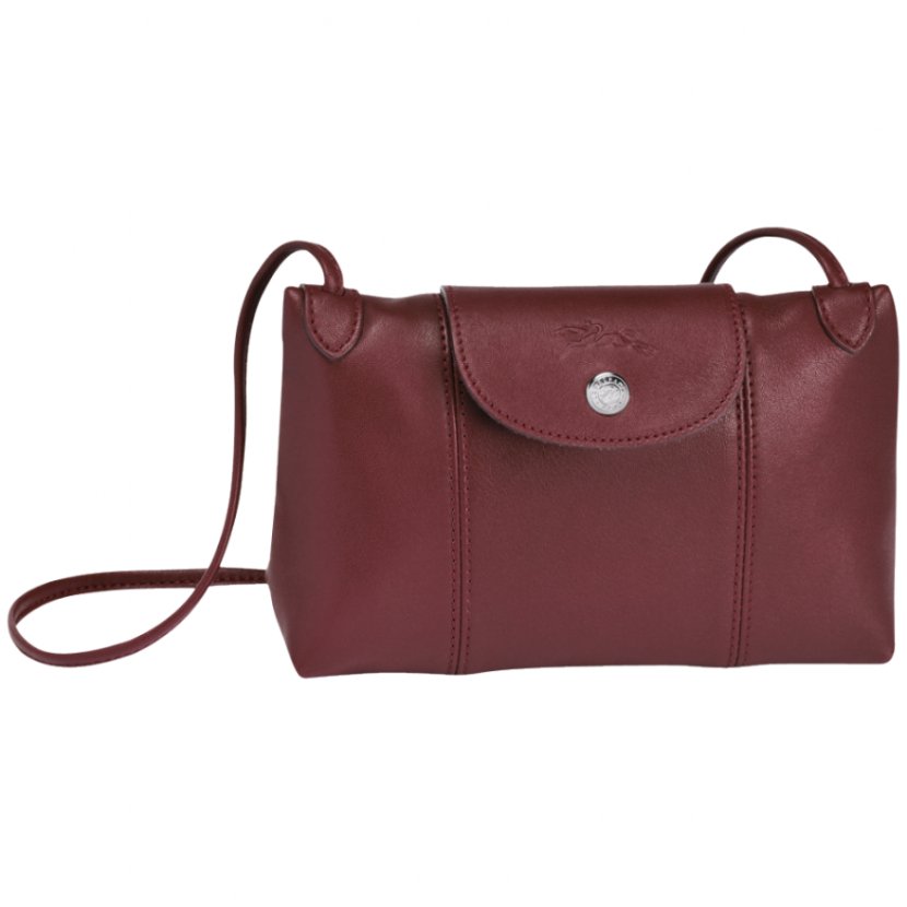 Longchamp Le Pliage Cuir Leather Pouch Mini Nylon Tote Handbag - Shoulder Bag Transparent PNG